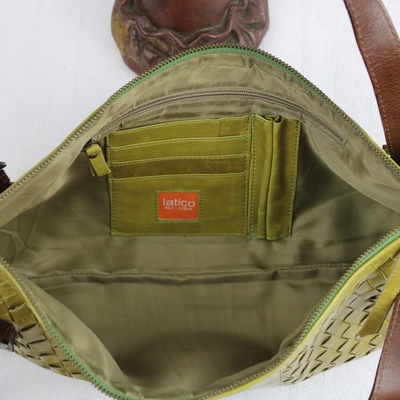 Latico Leather Distressed Chocolate Olive Shoulder - Picture 7 of 8